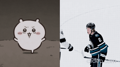 A Cartoon Of A Hamster And A Hockey Player With The Number 20 On Their Jersey GIF