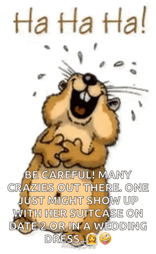 A Cartoon Of A Hamster Laughing With The Words Ha Ha Ha On The Bottom GIF