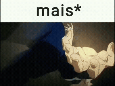 A Cartoon Of A Hand Reaching Out With The Words Mais * Written Above It GIF