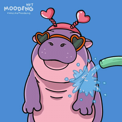 A Cartoon Of A Hippo Wearing Heart Shaped Sunglasses And A Pink Hat GIF