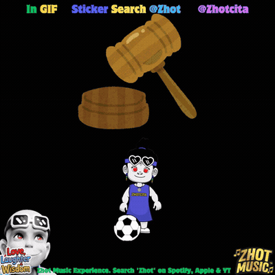 A Cartoon Of A Judge 'S Gavel With The Words In Gif Sticker Search @Zhot @Zhotcita GIF
