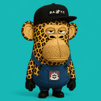 A Cartoon Of A Leopard Wearing Overalls And A Hat That Says Babyc GIF