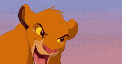 A Cartoon Of A Lion And A Lioness Fighting GIF