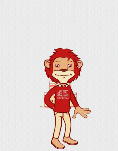 A Cartoon Of A Lion Holding A Cake With The Words Happy Birthday Written Above Him GIF
