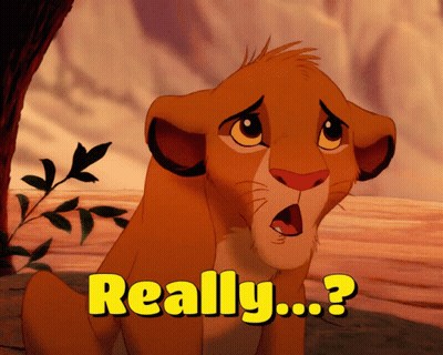 A Cartoon Of A Lion With The Words Really Behind It GIF
