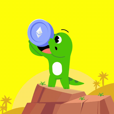 A Cartoon Of A Lizard Holding A Coin With A Diamond On It GIF