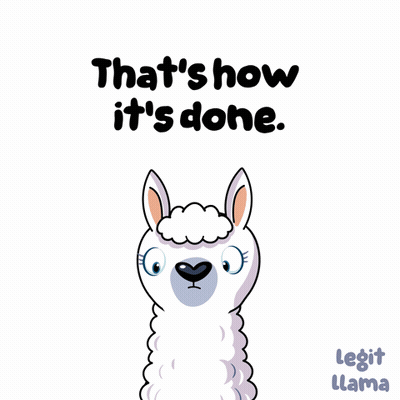 A Cartoon Of A Llama Holding A Microphone With The Words That 'S How It 'S Done GIF