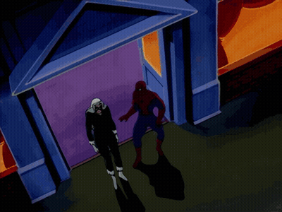 A Cartoon Of A Man And A Woman Hugging Each Other GIF