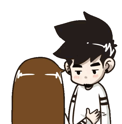 A Cartoon Of A Man And A Woman Kissing Sticker