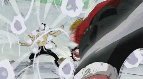 A Cartoon Of A Man Being Punched In The Face By Another Man . GIF