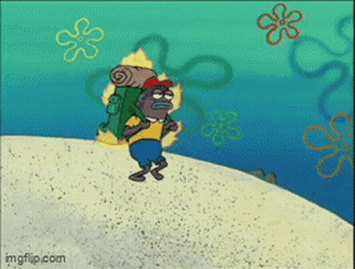 A Cartoon Of A Man Carrying A Backpack With Imgflip.com Written On The Bottom GIF