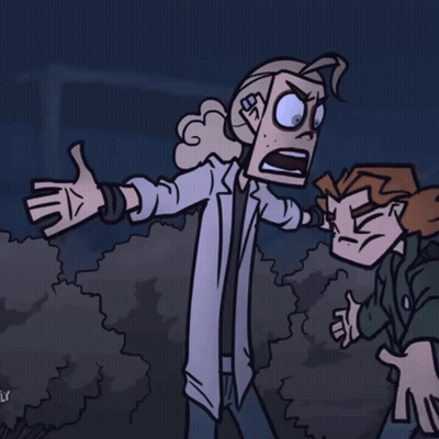 A Cartoon Of A Man Carrying Another Man With The Word Ly On The Bottom Left GIF