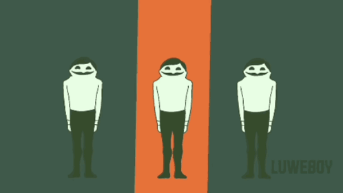 A Cartoon Of A Man Covering His Ears With His Hands And The Words Luweboy Below Him GIF
