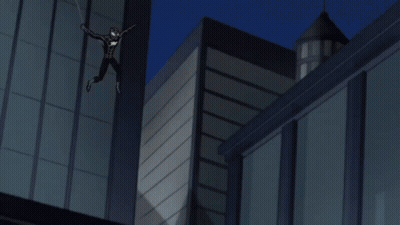 A Cartoon Of A Man Falling From A Building GIF