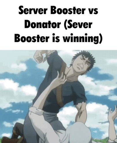 Fighting Cartoon Man Booster Vs Donator GIF