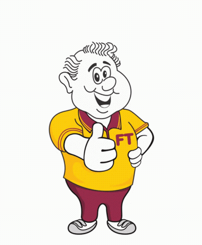 A Cartoon Of A Man Giving A Thumbs Up With The Words Fuerza Tacna Below Him GIF