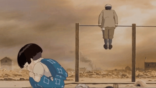 A Cartoon Of A Man Hanging From A Bar With His Head In The Air GIF