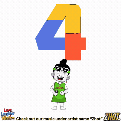 A Cartoon Of A Man Holding A Broken Heart With The Number 4 In The Background GIF