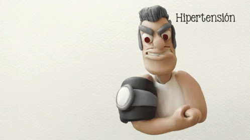 A Cartoon Of A Man Holding A Flashlight With The Word Hypertension Underneath Him GIF