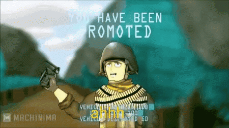A Cartoon Of A Man Holding A Gun And The Words Have Been Remoted GIF