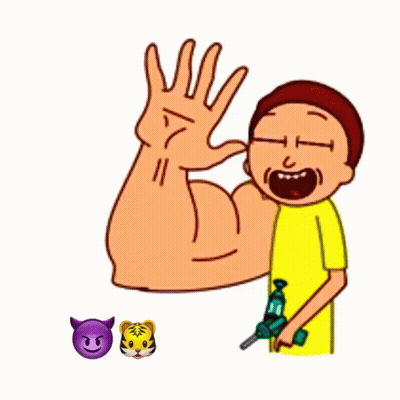 A Cartoon Of A Man Holding A Gun Next To A Huge Hand GIF