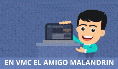 A Cartoon Of A Man Holding A Laptop With The Word Vmc On It GIF