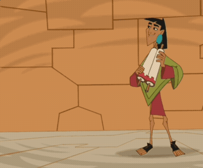 A Cartoon Of A Man Holding A Scroll With The Letter J Written On It GIF
