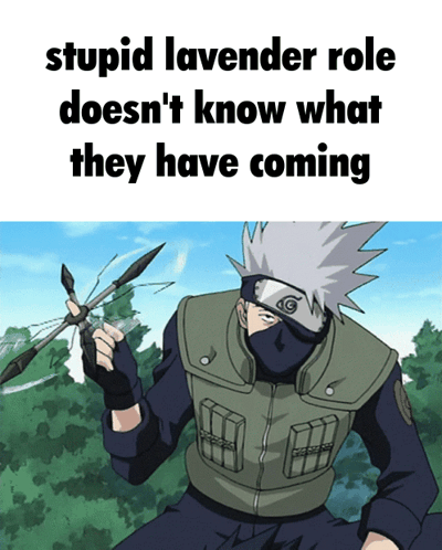 A Cartoon Of A Man Holding A Spear With The Words Stupid Lavender Role Doesn 'T Know What They Have Coming GIF