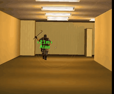 A Cartoon Of A Man Holding A Stick With 21M Aizo Written On The Wall GIF