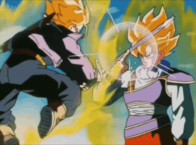 A Cartoon Of A Man Holding A Sword And Another Man Holding A Sword GIF
