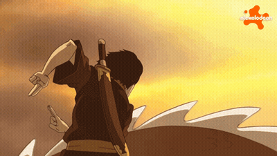 A Cartoon Of A Man Holding A Sword With The Nickelodeon Logo In The Background GIF