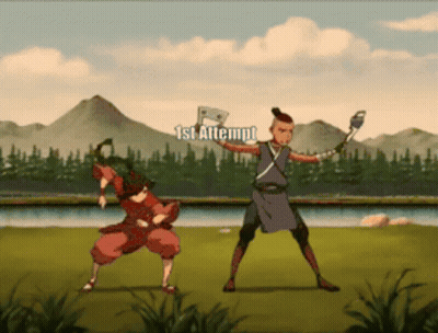 A Cartoon Of A Man Holding An Axe And The Words 1St Attempt GIF