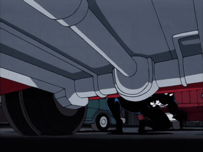 A Cartoon Of A Man In A Black Spiderman Costume Is Falling GIF