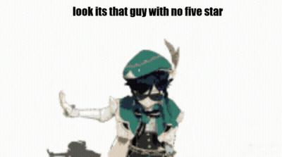 A Cartoon Of A Man In A Green And White Outfit With The Caption `` Look Its That Guy With No Five Star '' GIF