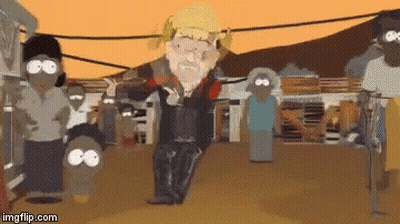 A Cartoon Of A Man In A Hard Hat Standing In A Crowd Of People . GIF