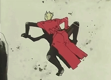 A Cartoon Of A Man In A Red Coat Holding Another Man 'S Arm . GIF