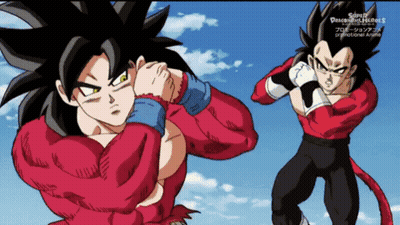 A Cartoon Of A Man In A Red Shirt And A Cartoon Of A Man In A Black Shirt GIF