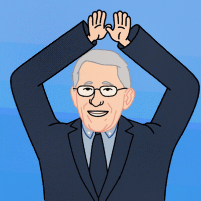 A Cartoon Of A Man In A Suit And Tie Holding His Hands Up In The Air GIF