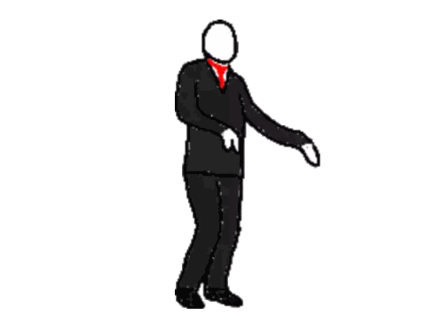 A Cartoon Of A Man In A Suit And Tie Is Dancing Sticker