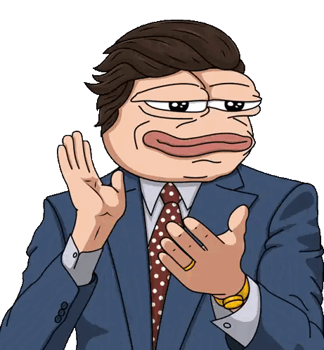 A Cartoon Of A Man In A Suit And Tie With A Ring On His Finger Sticker