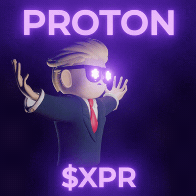 A Cartoon Of A Man In A Suit And Tie With The Words Proton $Xpr Above Him GIF