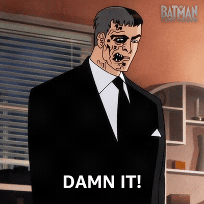 A Cartoon Of A Man In A Suit Says Damn It GIF