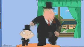 A Cartoon Of A Man In A Top Hat Standing Next To A Little Boy In A Top Hat . GIF