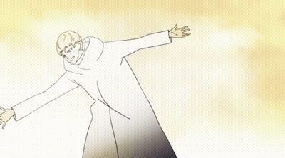 A Cartoon Of A Man In A White Coat Holding A Gun And A Shield . GIF