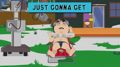 A Cartoon Of A Man Laying In A Chair With The Words Just Gonna Get Above Him GIF