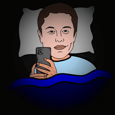 A Cartoon Of A Man Laying In Bed Holding A Cell Phone With The Words " Goodnight Sweetdreams " Above Him GIF