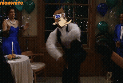 A Cartoon Of A Man Laying On The Floor With A Nickenite Logo In The Corner GIF