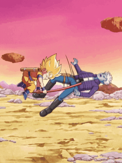 A Cartoon Of A Man Laying On The Ground With A Purple Sky In The Background GIF
