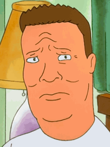 A Cartoon Of A Man Making A Sad Face With A Lamp In The Background GIF