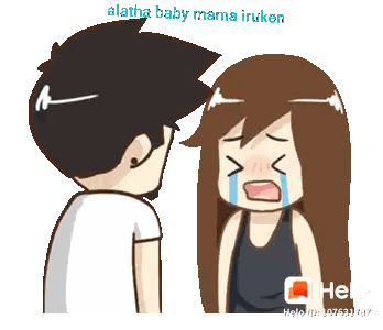 A Cartoon Of A Man Putting A Towel On A Woman 'S Head Sticker